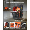 VEVOR Rolling Tool Backpack, 110 lbs Load Capacity, 72 Pockets Heavy Duty Roller Tool Bag on Wheels, Adjustable Telescoping Handle & Stable Base, Toolbag Organizers for Construction, Mechanic