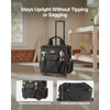 VEVOR Rolling Tool Bag, 110 lbs Load Capacity, 25 Pockets Heavy Duty Roller Tool Bag on Wheels, Adjustable Telescoping Handle & Stable Base, Toolbag Organizers with Wheels for Construction, Mechanic