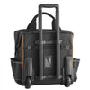 VEVOR Rolling Tool Bag, 110 lbs Load Capacity, 25 Pockets Heavy Duty Roller Tool Bag on Wheels, Adjustable Telescoping Handle & Stable Base, Toolbag Organizers with Wheels for Construction, Mechanic