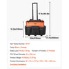 VEVOR Rolling Tool Bag, 110 lbs Load Capacity, 27 Pockets Heavy Duty Roller Tool Bag on Wheels, Adjustable Telescoping Handle & Stable Base, Toolbag Organizers with Wheels for Construction, Mechanic