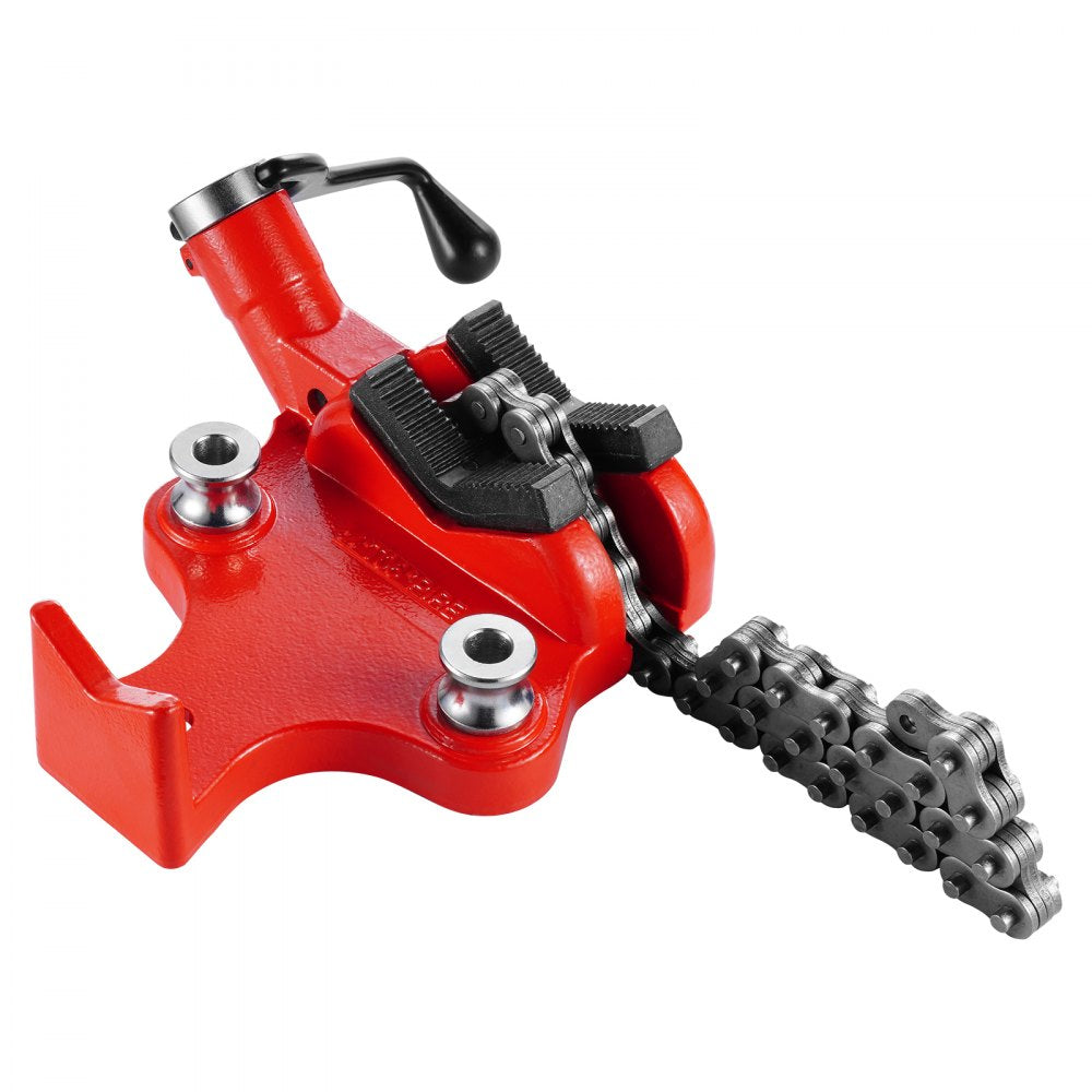 VEVOR Heavy-Duty Pipe Chain Vise, 1/4" - 6" Pipe Capacity, 28" Rugged Chain & Cast Iron Base, Industrial-Grade Pipe Clamping for Plumbing, Automotive Repairs, Metalworking