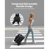 VEVOR Bowling Ball Bag, 2 Ball Double Roller Bowling Bag with Wheels, Featuring a Separate Compartment for Shoes (Up To US Size 16) & Oversized Accessory Pocket, Retractable Handle Extends to 41.32 in