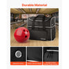 VEVOR Bowling Ball Bag, 2 Ball Four Roller Bowling Bag with Wheels, Featuring a Separate Compartment for Shoes (Up To US Size 16) & Oversized Accessory Pocket, Retractable Handle Extends to 37.4 in