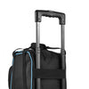 VEVOR 3 Ball Bowling Bag Double Roller Bag with Separate Shoe Compartment, for Bowling Shoes (Up To US Men Size 16), Rolling Ball Bag w/ Wheel, Accessory Pocket, Retractable Handle Extends to 40 in