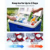 VEVOR Hard Cooler, 21QT Portable Rolling Cooler with Wheels, Leak-Resistant Coolbox Keeps Contents Cool for 48 Hours, Ice Retention Insulated Chests, Ultra-Light for Outdoor Picnics, Grill, Camping
