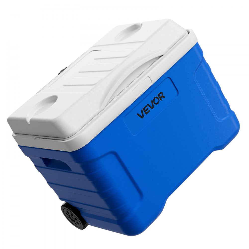 VEVOR Hard Cooler, 21QT Portable Rolling Cooler with Wheels, Leak-Resistant Coolbox Keeps Contents Cool for 48 Hours, Ice Retention Insulated Chests, Ultra-Light for Outdoor Picnics, Grill, Camping