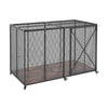 VEVOR 64 Inch Heavy Duty Dog Crate, Max Load Capacity 300 lbs, Indestructible Escape-Proof Dog Kennel Indoor for High Anxiety Large Breeds, Steel Metal Pet Cage with Double Doors & Lockable Wheels