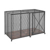 VEVOR 64 Inch Heavy Duty Dog Crate, Max Load Capacity 300 lbs, Indestructible Escape-Proof Dog Kennel Indoor for High Anxiety Large Breeds, Steel Metal Pet Cage with Double Doors & Lockable Wheels