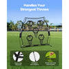 VEVOR 6 x 6 ft Football Trainer Throwing Net, Training Throwing Target Practice Net with 5 Target Pockets, Knotless Net Includes Straps and Portable Carry Case, Improve QB Throwing Accuracy, Black