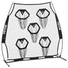VEVOR 6 x 6 ft Football Trainer Throwing Net, Training Throwing Target Practice Net with 5 Target Pockets, Knotless Net Includes Straps and Portable Carry Case, Improve QB Throwing Accuracy, Black