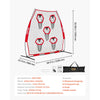 VEVOR 7 x 7 ft Football Trainer Throwing Net, Training Throwing Target Practice Net with 5 Target Pockets, Knotless Net Includes Straps and Portable Carry Case, Improve QB Throwing Accuracy, Red