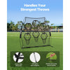VEVOR 8 x 8 ft Football Trainer Throwing Net, Training Throwing Target Practice Net with 6 Target Pockets, Knotless Net Includes Straps and Portable Carry Case, Improve QB Throwing Accuracy, Black