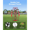 VEVOR 8 x 4 inch Football Trainer Throwing Net, Training Throwing Target Practice Net with 5 Target Pockets, Knotless Net Includes Straps and Portable Carry Case, Improve QB Throwing Accuracy, Red