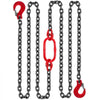 VEVOR Chain Sling, 3/8 inch x 5 ft Lifting Chains with Hooks, G80 Engine Chain Hoist Lifts, 11000 lbs/5 Ton Capacity Lifting Sling Chains for Engine Hoist, Engine Lift Chain with 2 Leg Grab Hooks