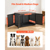 VEVOR Dog Crate Furniture, 42 Inch Heavy Duty Dog Kennel Furniture Indoor for Small & Medium Dogs, Steel Decorative Pet Cage House End Table with 3 Doors, Detachable Tray & Escape-Proof Locks, Black