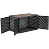 VEVOR Dog Crate Furniture, 48 Inch Heavy Duty Dog Kennel Furniture Indoor for Large Dogs, Sturdy Steel Decorative Pet Cage House End Table with 3 Doors, Detachable Tray & Escape-Proof Locks, Black