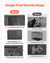 VEVOR Dog Crate Furniture, 48 Inch Heavy Duty Dog Kennel Furniture Indoor for Large Dogs, Sturdy Steel Decorative Pet Cage House End Table with 3 Doors, Detachable Tray & Escape-Proof Locks, Black
