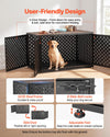 VEVOR Dog Crate Furniture, 48 Inch Heavy Duty Dog Kennel Furniture Indoor for Large Dogs, Sturdy Steel Decorative Pet Cage House End Table with 3 Doors, Detachable Tray & Escape-Proof Locks, Black