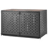 VEVOR Dog Crate Furniture, 48 Inch Heavy Duty Dog Kennel Furniture Indoor for Large Dogs, Sturdy Steel Decorative Pet Cage House End Table with 3 Doors, Detachable Tray & Escape-Proof Locks, Black