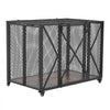 VEVOR 38 Inch Heavy Duty Dog Crate, Max Load 250 lbs, Foldable Indestructible Escape-Proof Dog Kennel Indoor for High Anxiety Small & Medium Breeds, Steel Pet Cage with Double Doors & Lockable Wheels