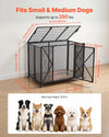 VEVOR 38 Inch Heavy Duty Dog Crate, Max Load 250 lbs, Foldable Indestructible Escape-Proof Dog Kennel Indoor for High Anxiety Small & Medium Breeds, Steel Pet Cage with Double Doors & Lockable Wheels