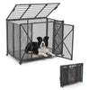 VEVOR 38 Inch Heavy Duty Dog Crate, Max Load 250 lbs, Foldable Indestructible Escape-Proof Dog Kennel Indoor for High Anxiety Small & Medium Breeds, Steel Pet Cage with Double Doors & Lockable Wheels
