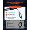 VEVOR Rod and Fishing Reel Combo, IM6 Fiberglass & Carbon Fiber Spinning Rod and Reel Combo, Bass Fishing Pole with 6.5 ft Two-Piece Rods, 6+1 Ball Bearings, Stainless Steel Guides with Ceramic Rings