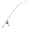 VEVOR Rod and Fishing Reel Combo, IM6 Fiberglass & Carbon Fiber Spinning Rod and Reel Combo, Bass Fishing Pole with 6.5 ft Two-Piece Rods, 6+1 Ball Bearings, Stainless Steel Guides with Ceramic Rings