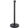 VEVOR Crowd Control Stanchion, Set of 6 Pieces Stanchion Set, Stanchion Set with 6.6 ft/2 m Black Retractable Belt, Black Crowd Control Barrier with Concrete and Metal Base - Easy Connect Assembly