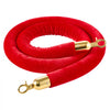 VEVOR 2 Pcs Red Velvet Stanchion Ropes, 5 ft Crowd Control Stanchion Red Velvet Ropes with Gold Hooks, Post Queue Barrier Carpet Rope for Carpet Events Movie Theaters Grand Openings Hotels Party
