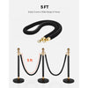 VEVOR 2 Pcs Black Velvet Stanchion Ropes, 5 ft Crowd Control Stanchion Black Velvet Ropes with Gold Hooks, Post Queue Barrier Carpet Rope for Carpet Events Movie Theaters Grand Openings Hotels Party