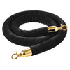 VEVOR 2 Pcs Black Velvet Stanchion Ropes, 5 ft Crowd Control Stanchion Black Velvet Ropes with Gold Hooks, Post Queue Barrier Carpet Rope for Carpet Events Movie Theaters Grand Openings Hotels Party