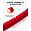 VEVOR 4 Pcs Red Velvet Stanchion Ropes, 5 ft Crowd Control Stanchion Red Velvet Ropes with Gold Hooks, Post Queue Barrier Carpet Rope for Carpet Events Movie Theaters Grand Openings Hotels Party