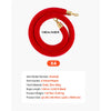 VEVOR 4 Pcs Red Velvet Stanchion Ropes, 5 ft Crowd Control Stanchion Red Velvet Ropes with Gold Hooks, Post Queue Barrier Carpet Rope for Carpet Events Movie Theaters Grand Openings Hotels Party