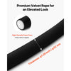 VEVOR 4 Pcs Black Velvet Stanchion Ropes, 5 ft Crowd Control Stanchion Black Velvet Ropes with Gold Hooks, Post Queue Barrier Carpet Rope for Carpet Events Movie Theaters Grand Openings Hotels Party