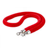 VEVOR 4 Pcs Red Velvet Stanchion Ropes, 5 ft Crowd Control Stanchion Red Velvet Ropes with Silver Hooks, Post Queue Barrier Carpet Rope for Carpet Events Movie Theaters Grand Openings Hotels Party