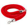 VEVOR 4 Pcs Red Velvet Stanchion Ropes, 5 ft Crowd Control Stanchion Red Velvet Ropes with Silver Hooks, Post Queue Barrier Carpet Rope for Carpet Events Movie Theaters Grand Openings Hotels Party