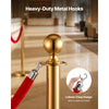 VEVOR 2 Pcs Red Velvet Stanchion Ropes, 5 ft Crowd Control Stanchion Red Velvet Ropes with Silver Hooks, Post Queue Barrier Carpet Rope for Carpet Events Movie Theaters Grand Openings Hotels Party