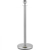 VEVOR 4PCS Stainless Steel Stanchion Posts Queue, Red Velvet Ropes Silver Post, 5FT Rope Barriers Queue Line Crowd Control Barriers for Party Supplies
