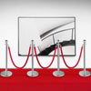 VEVOR Crowd Control Stanchion, Set of 4 Pieces Silver Stanchion Set, Stanchion Set with 5 ft/1.5 m Red Velvet Rope, Crowd Control Barrier