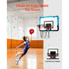 VEVOR Kids Basketball Hoop, Mini Basketball Goal with Electronic Scoreboard, Over The Door Basketball Hoop with Scoring & Music Accompaniment Functions, LED Light, Indoor Basketball Hoop for Kids 3+
