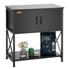 VEVOR Aquarium Stand, 29 Gallon Fish Tank Stand, 28.7 x 16.5 x 30 in Steel and MDF Turtle Tank Stand, 242.5 lbs Load Capacity, Reptile Tank Stand with Storage Cabinet and Embedded Power Panel, Black