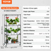 VEVOR Plant Stand with Grow Light, 4-Tier Plant Shelf with 45W Full Spectrum Grow Light, 3 Mode Plant Light with Timer and Wheel for Seed Starting, Metal Grow Light Shelf for Indoor Plants