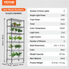 VEVOR DIY Plant Stand with Grow Light, 6-Tier Large Tall Plant Shelf with 192W 5000K Full Spectrum Grow Lights, Indoor Grow Light Shelf with Wheels for Seed Starting 29.5" L x 13.8" W x 70.9" H