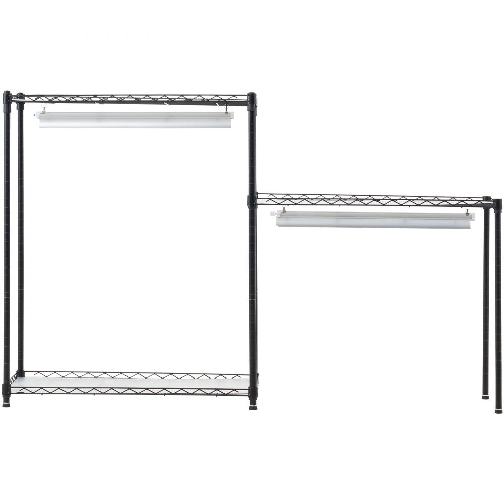VEVOR DIY Plant Stand with Grow Light, 6-Tier Large Tall Plant Shelf with 192W 5000K Full Spectrum Grow Lights, Indoor Grow Light Shelf with Wheels for Seed Starting 29.5" L x 13.8" W x 70.9" H