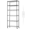 VEVOR DIY Plant Stand with Grow Light, 6-Tier Large Tall Plant Shelf with 192W 5000K Full Spectrum Grow Lights, Indoor Grow Light Shelf with Wheels for Seed Starting 29.5" L x 13.8" W x 70.9" H