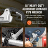 VEVOR Pipe Wrench, 18" Aluminum Straight Pipe Wrench, Automatic Jaw Adjustment, Adjustable Plumbing Wrench, Easy to Carry, Ergonomic Handle, Hangable Design, for Water Pipes, Automotive Repairs