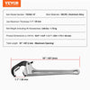VEVOR Pipe Wrench, 18" Aluminum Straight Pipe Wrench, Automatic Jaw Adjustment, Adjustable Plumbing Wrench, Easy to Carry, Ergonomic Handle, Hangable Design, for Water Pipes, Automotive Repairs