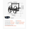 VEVOR Wall Mounted Garden Hose Reel, Holds 125 ft 5/8-inch Hose, Heavy-Duty Water Hose Winder, Space-Saving Design, Outdoor Manual Reel with Brass Fitting and Storage Basket for Yard Lawn