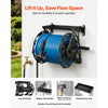 VEVOR Wall Mounted Garden Hose Reel, Holds 135 Feet of 5/8-inch Hose, Outdoor Heavy-Duty Waterhose Holder Winder, with Widened Top Tray, Aluminum Alloy Connector, Decorative Pattern, for Backyards